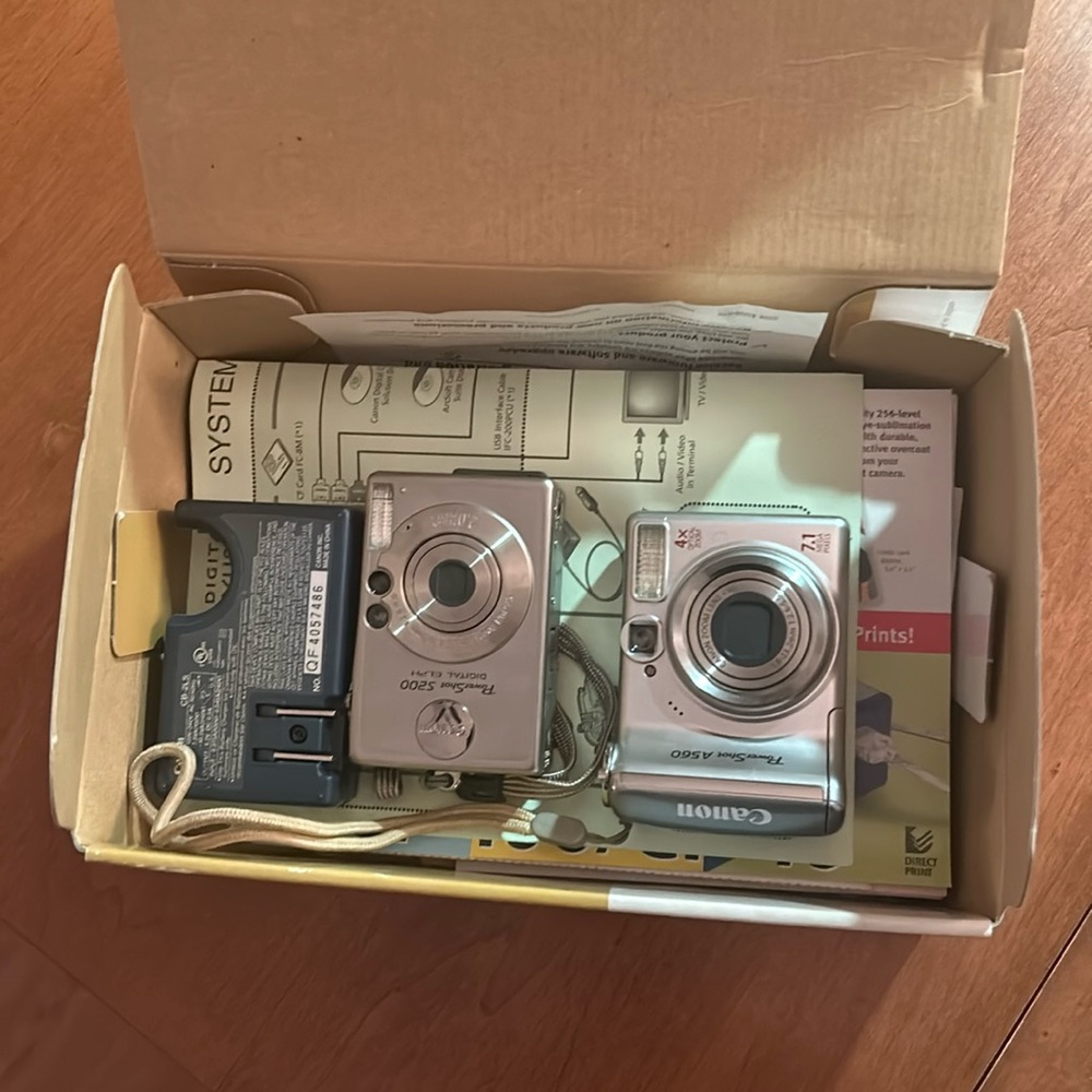 Two canon digital cameras